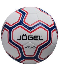 Мяч футбольный Vivo №5, белый/синий/красный, Jögel