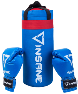 Набор для бокса Fight, синий, 39х16 см, 1,7 кг, 4 oz, Insane