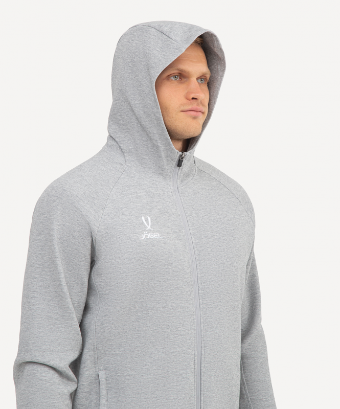 Худи на молнии ESSENTIAL Athlete Hooded FZ Jacket, серый, размер M, Jögel ЦБ-00002982