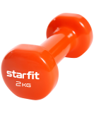 Гантель виниловая DB-101 2 кг, оранжевый, Starfit