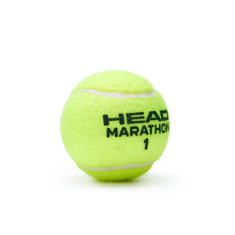 Мяч теннисный HEAD Marathon 3B, 578183, крафт. упак.3шт, без давления, фетр, нат.резина, желтый