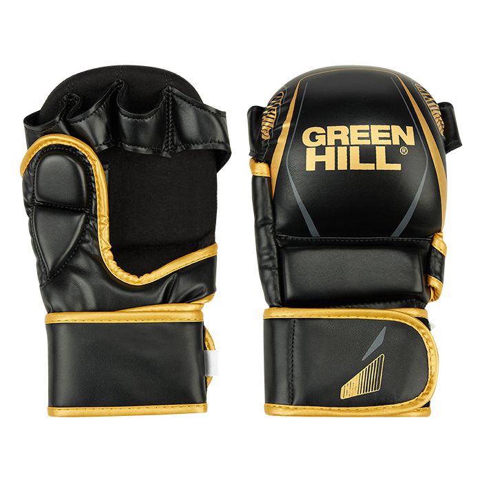 Гибридные перчатки для MMA черно-золотые Green Hill MMI-603GH XL