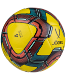 Мяч футзальный Inspire №4, желтый/черный/красный, размер 4, Jögel УТ-00018634