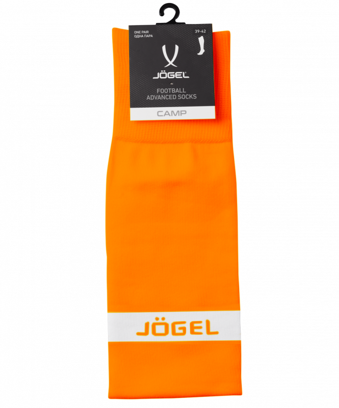 Гетры футбольные CAMP ADVANCED SOCKS, оранжевый/белый, размер 32-34, Jögel УТ-00021451