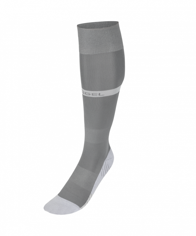 Гетры футбольные JÖGEL CAMP BASIC SOCKS, серый/белый, размер 43-45 ЦБ-00005448