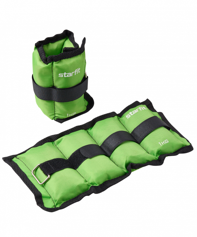 Утяжелители WT-401, 1 кг, зеленый, Starfit УТ-00019269