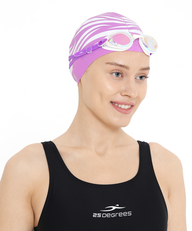 Шапочка для плавания Fame Lilac, силикон, подростковый, 25Degrees УТ-00019581