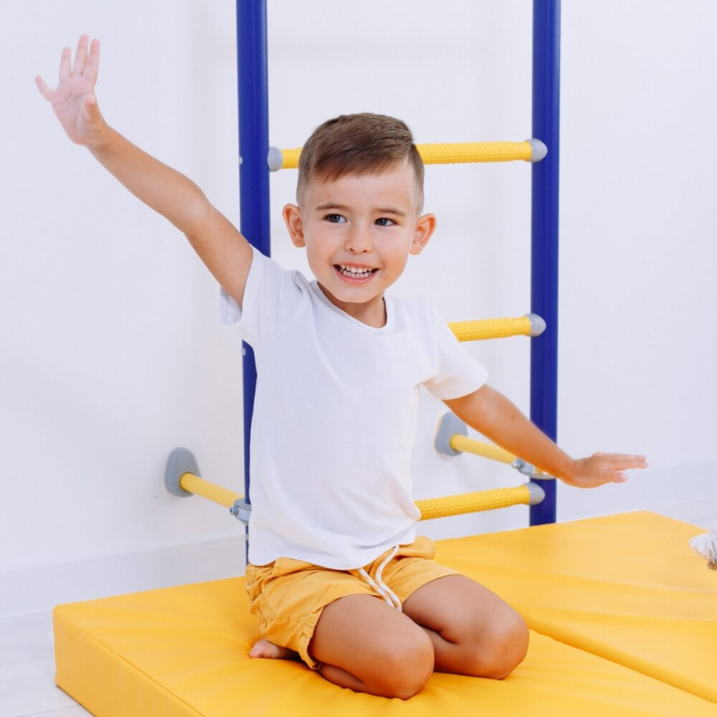 Мат (мягкий щит) Romana 1000*1000*100, в 2 сложения (зеленый/желтый)