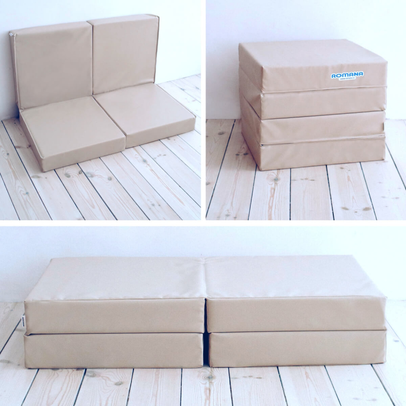 Мат (мягкий щит) Romana 1000*1000*100, в 4 сложения (желтый)