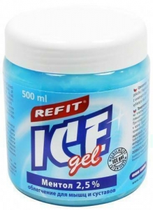 Охлаждающий гель Ментол 2,5% Refit Ice Gel 500 мл