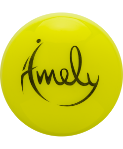 Мяч для художественной гимнастики AGB-301 19 см, желтый, Amely