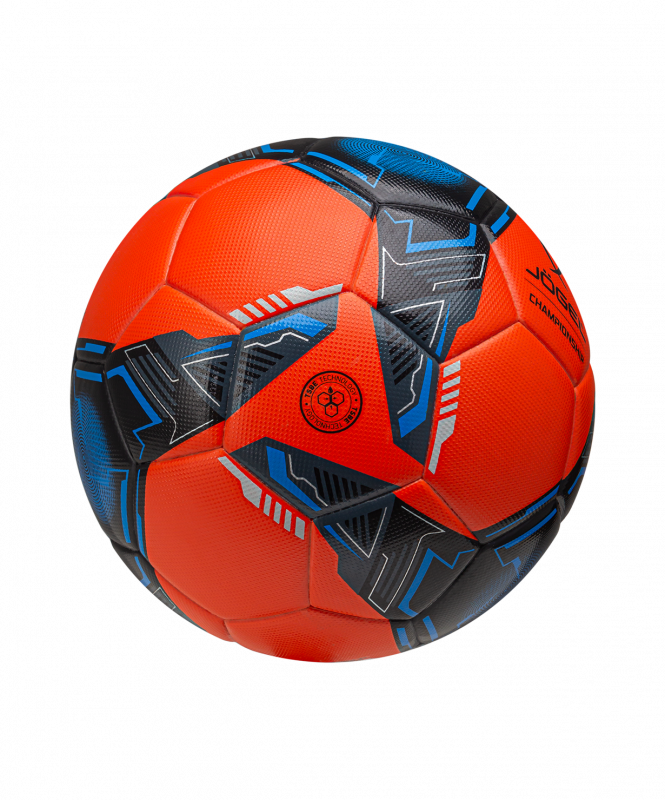 Мяч футбольный JÖGEL Championship №5, оранжевый/синий/черный, размер 5 ЦБ-00002628