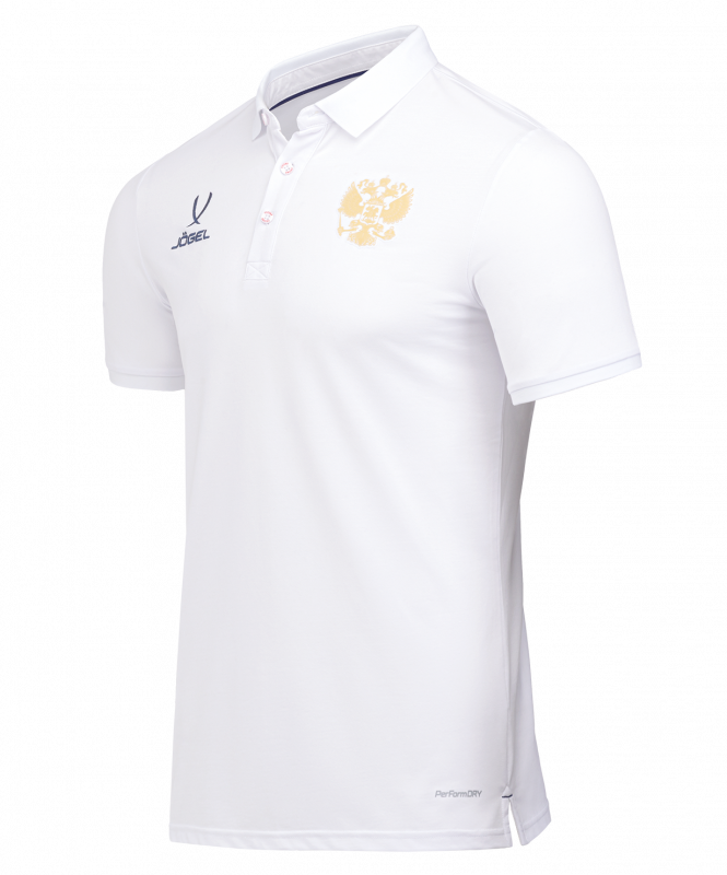Поло парадное JOGEL NATIONAL PerFormDRY Classic Polo, белый, размер M ЦБ-00003125