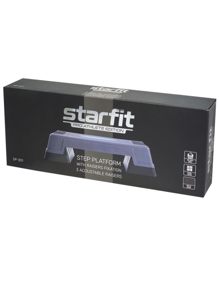 Степ-платформа SP-301 76х28х23 см, 3-х уровневая, Starfit