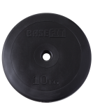 Диск пластиковый BB-203 d=26 мм, черный, 10 кг, BASEFIT УТ-00019756