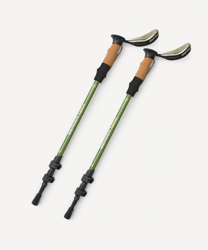 Треккинговые палки BERGER Hiking Karelia, 65-135 см, 3-секционные, зеленый, размер Б/Р ЦБ-00008751