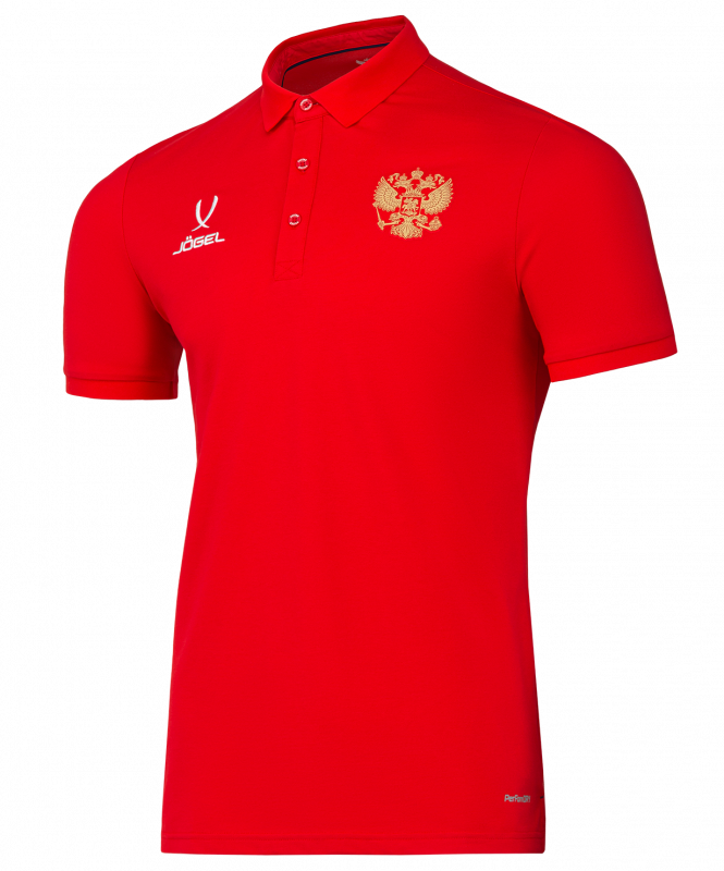 Поло парадное JOGEL NATIONAL PerFormDRY Classic Polo, красный, размер XS ЦБ-00003126