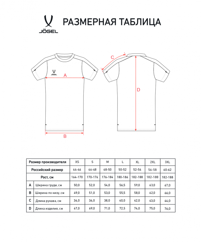 Футболка тренировочная JÖGEL PREMIER PerFormDRY Training Poly Tee, темно-синий, размер M ЦБ-00004869
