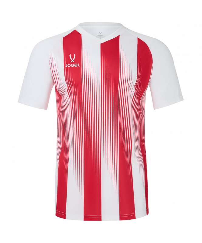 Футболка игровая JOGEL CAMP Striped Jersey, красный/белый, детский, размер YXS ЦБ-00007833