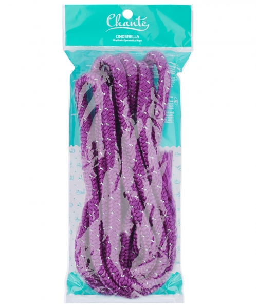 Нейлоновая скакалка для художественной гимнастики Cinderella Lurex Purple, 3м, Chanté