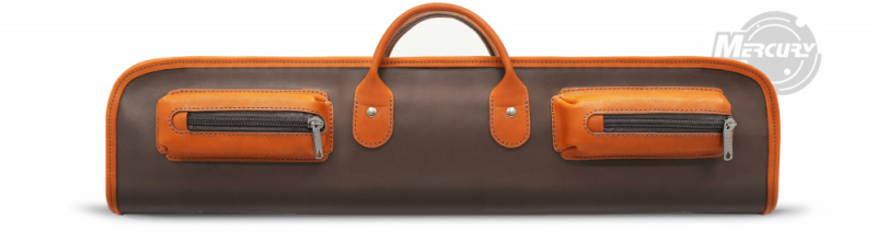 Чехол на 3-х составной кий Милан (коричнево-оранжевый)