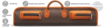 Чехол на 3-х составной кий Милан (коричнево-оранжевый)