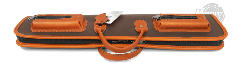 Чехол на 3-х составной кий Милан (коричнево-оранжевый)