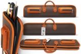 Чехол на 3-х составной кий Милан (коричнево-оранжевый)