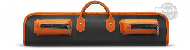 Чехол на 3-х составной кий Милан (коричнево-оранжевый)