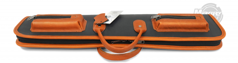 Чехол на 3-х составной кий Милан (коричнево-оранжевый)