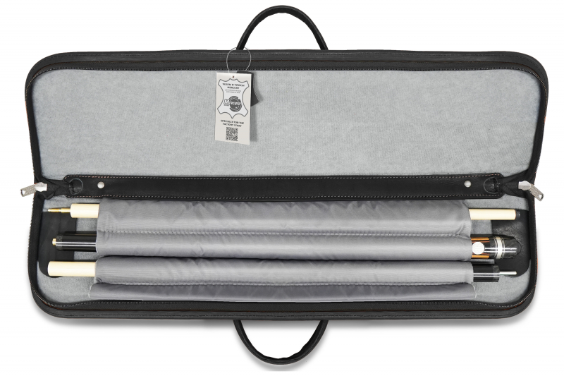 Чехол на 3-х составной кий Милан (коричнево-оранжевый)