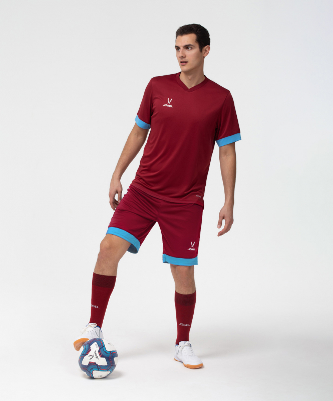 Шорты игровые DIVISION PerFormDRY Union Shorts, гранатовый/голубой/белый, Jögel ЦБ-00000998