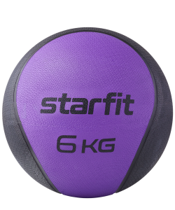 Медбол высокой плотности GB-702, 6 кг, фиолетовый, Starfit