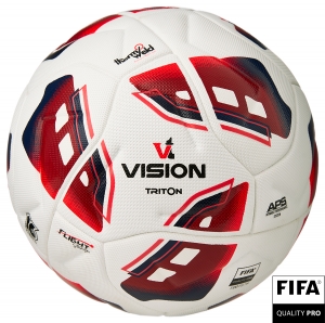 Мяч футб. VISION TRITON, FV425075, размер 5, FIFA Quality Pro, MF, 16 пан, термосш., бел-красный