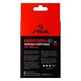 Мяч для наст. тенниса Stiga Perform 3★, 40+, 520-05, пластик, ITTF Appr., уп.6 шт, бел