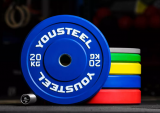 Диск каучуковый 20 кг, синий YOUSTEEL