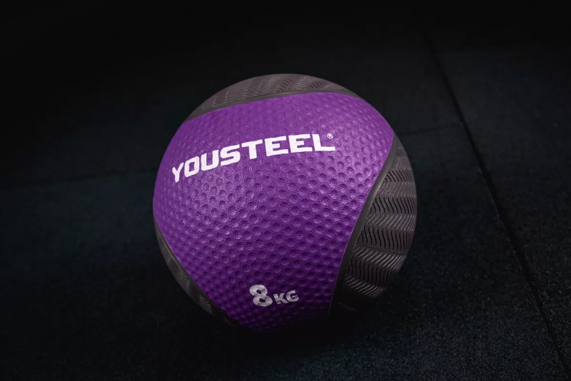 Резиновый медбол 8 кг YOUSTEEL