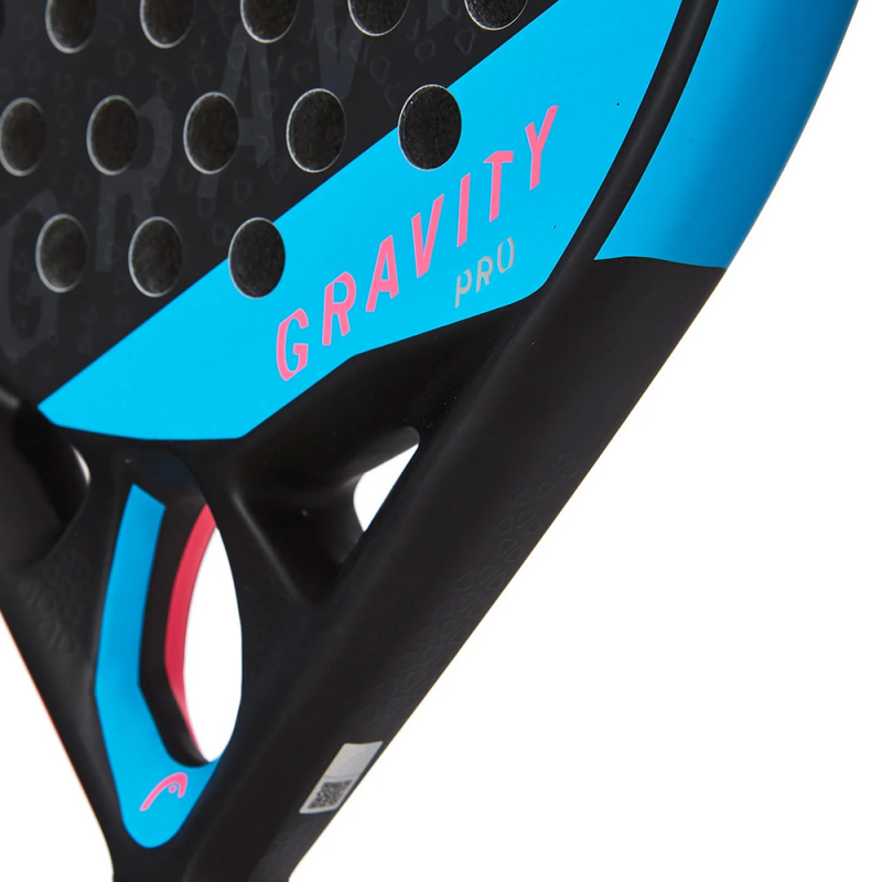 Ракетка для падела HEAD Gravity Pro 2022, 228162, для продв.игр., карбон, стекловолокно, черн-сине-роз