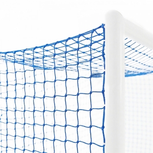 Сетка футб. 1020-02, a:7.5 b:2.5 c:1.3 d:2.0м, нить 2.0 мм полиэтилен, яч. 10 × 10 см, узловая, синяя