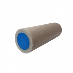 Ролик для йоги полнотелый 2-х цветный серый/синий 90х15см. B34501 Спортекс PEF90-35