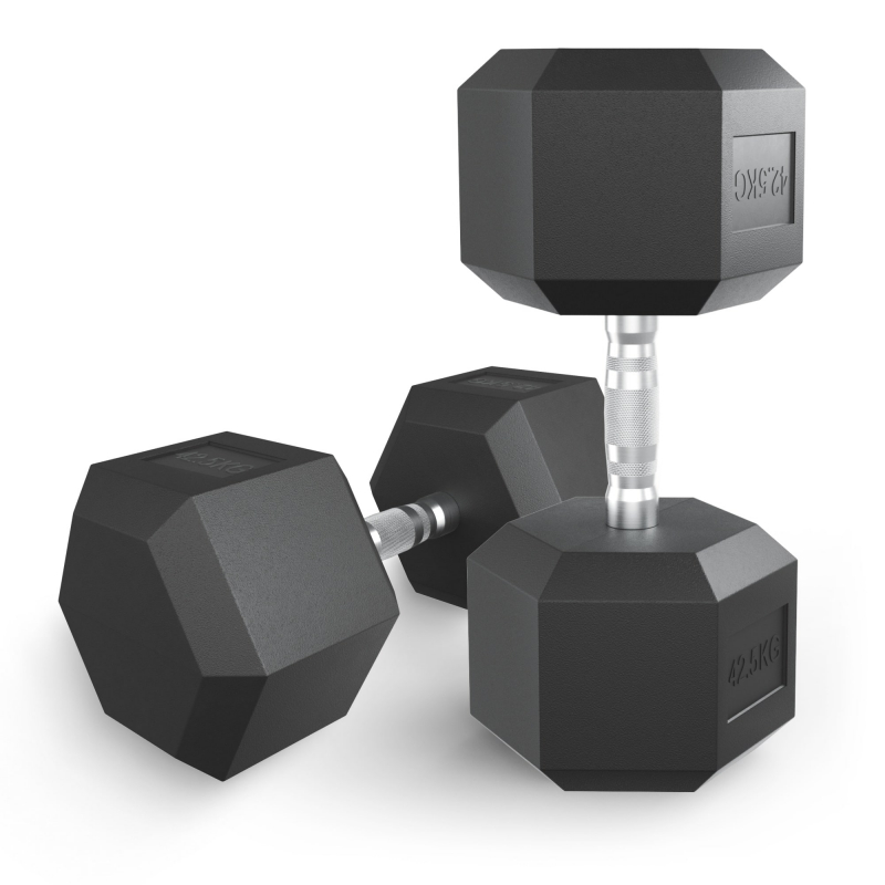 Гантель гексагональная UNIX Fit обрезиненная 42.5 кг / шт DBHEX42_5