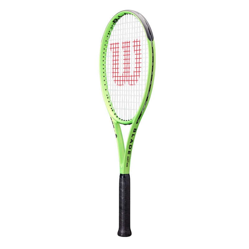 Ракетка б/т Wilson Blade Feel 105, арт.WR197710U2, для любителей, графит, со струнами, зеленый