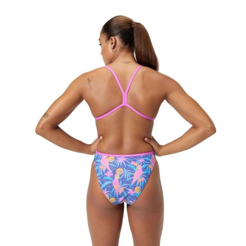 Купальник SPEEDO Allover Digital Vback, 8-1284318205, размер 36, российский размер 48, полиэстер, ПБТ