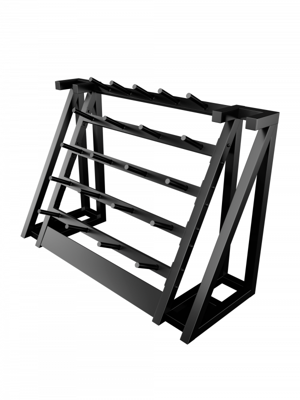 Стойка для хранения штанг для аэробики (бодипампов) BRONZE GYM 190х55х128, на 20 шт