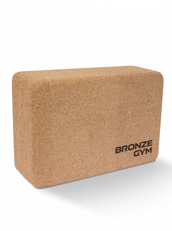 Блок для йоги BRONZE GYM, 23х15х7.5 см., пробка