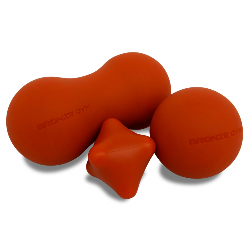 Набор массажных мячей BRONZE GYM, 3 шт