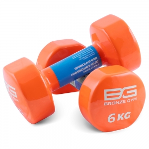 Гантели для аэробики виниловые BRONZE GYM, 6 кг., пара