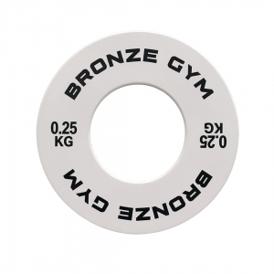 Диск калиброванный BRONZE GYM для пауэрлифтинга белый 0.25 кг