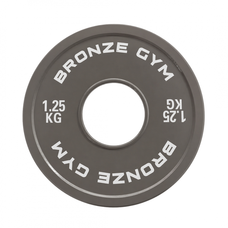 Диск калиброванный BRONZE GYM для пауэрлифтинга серый 1.25 кг
