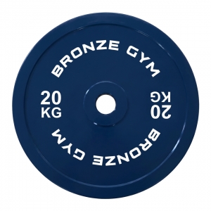 Диск олимпийский BRONZE GYM тяжелоатлетический синий 20 кг